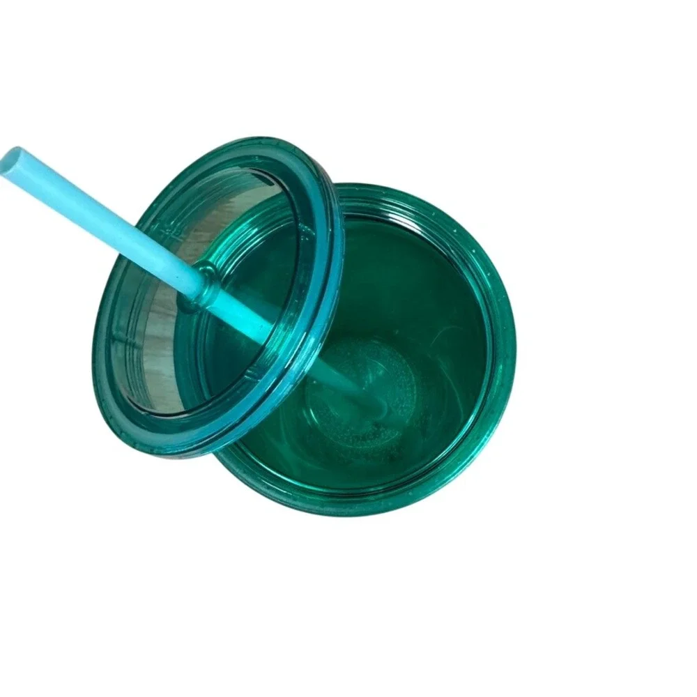 Starbucks Teal Green Bubble Dew Drop Cold Cup Tumbler 16oz Grande New‎